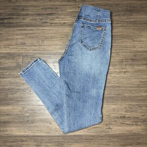 Rock & Roll Cowgirl Jeans Womens 28 Pull On Skinny Mini Blue Strech Western EUC